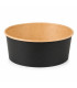Saladier rond Buckaty en carton kraft noir  H65mm 1300ml