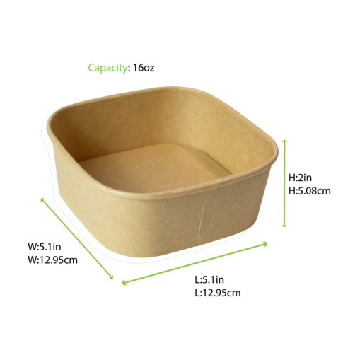 Saladier KraftCarré Multi Usage 130x130mm H50mm 500ml