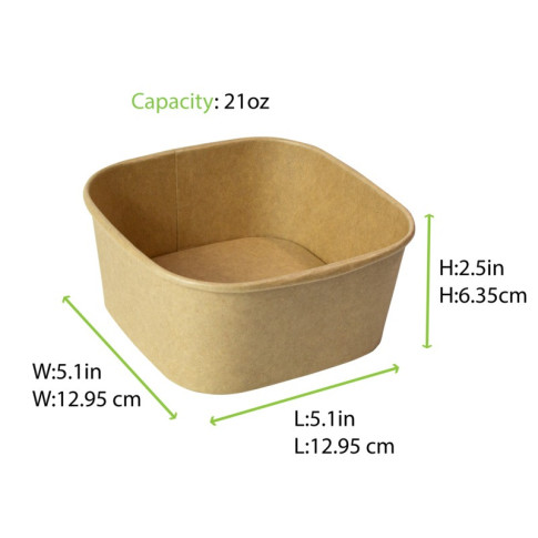 Saladier KraftCarré Multi Usage 130x130mm H63mm 650ml