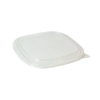 Couvercle PET pour saladier carre  130x130mm