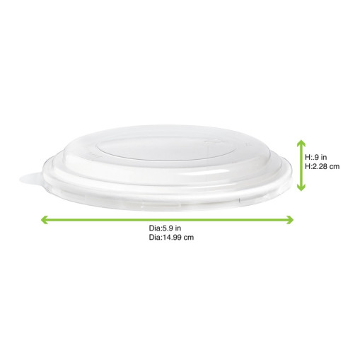 Couvercle plat transparent en plastique RPET