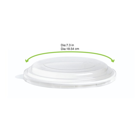 Couvercle plat transparent en plastique RPET