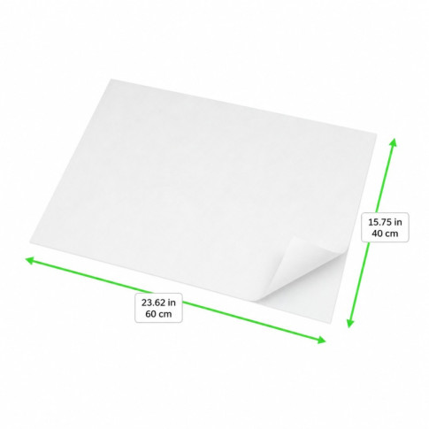 Papier cuisson papier blanc siliconé double face  600x400mm
