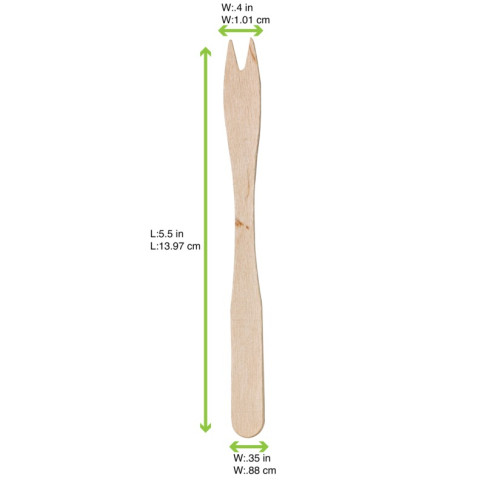 Pique à frite en bois  10mm H140mm