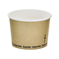 Pot à soupe carton blanc   H80mm 450ml