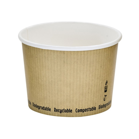 Pot à soupe carton blanc   H80mm 450ml