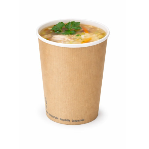 Pot à soupe carton blanc   H149mm 940ml
