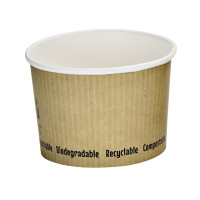 Pot à soupe carton blanc   H62mm 230ml