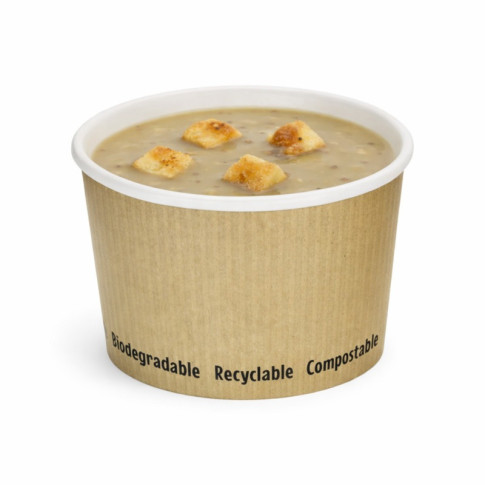 Pot à soupe carton blanc   H62mm 230ml