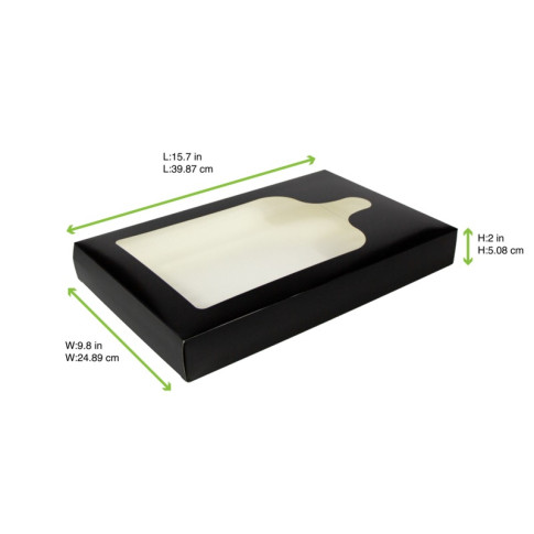 Boîte avec fenêtre en pet pour planche   400x250mm H50mm