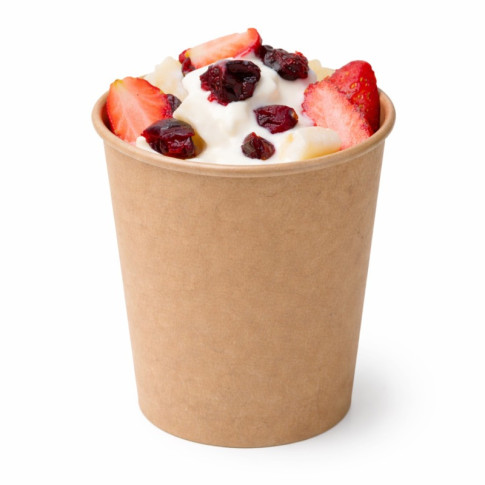 Pot carton kraft brun chaud et froid   H65mm 120ml