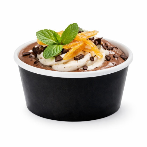 Pot carton noir chaud et froid  H44mm 130ml