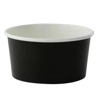 Pot carton noir chaud et froid  H48mm 200ml