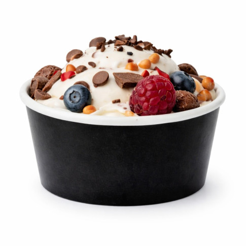 Pot carton noir chaud et froid  H48mm 200ml