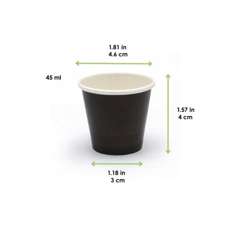 Pot carton noir chaud et froid  H40mm 45ml