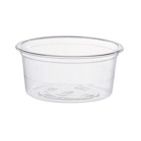 Pot à sauce rond en plastique PLA transparent  H35mm 90ml