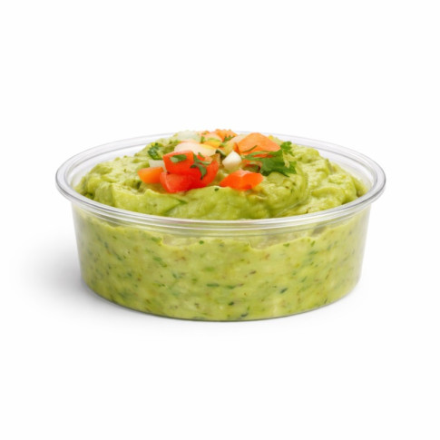 Pot à sauce rond en plastique PLA transparent  H35mm 90ml
