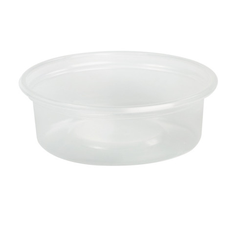 Pot plastique PP translucide rond   H64mm 150ml