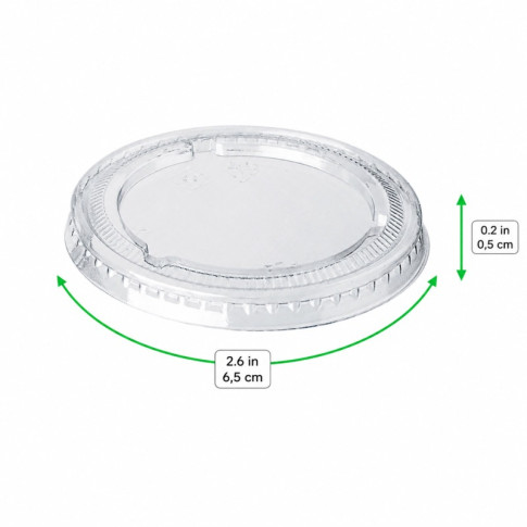 Couvercle PET transparent   H5mm