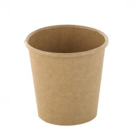Pot à soupe et glace en carton kraft brun sans plastique, Waterbased  H58mm 100ml