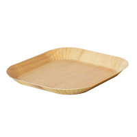 Plateau decor bois  clair laminé  105x105mm H12mm