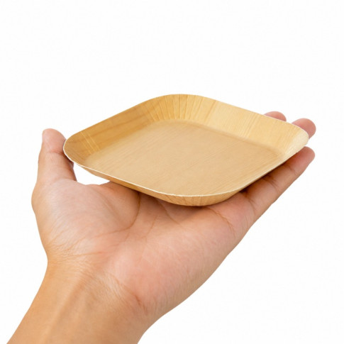 Plateau decor bois  clair laminé  105x105mm H12mm