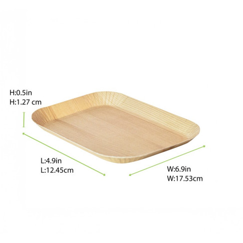 Plateau decor bois  clair laminé  155x105mm H12mm