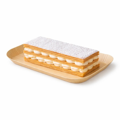 Plateau decor bois  clair laminé  185x105mm H12mm