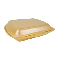 Coquille plastique PSE jaune  208x245mm H68mm