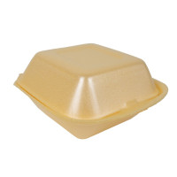 Coquille plastique PSE jaune double  130x132mm H68mm
