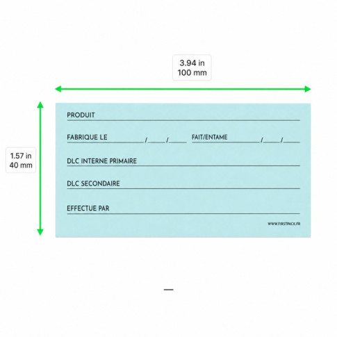 Etiquette de traçabilité alimentaire 100x40mm