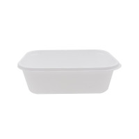 Barquette plastique PS thermoformée blanche 103x78mm H34mm 200ml