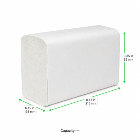 Serviette essuie-main blanche 163x215mm