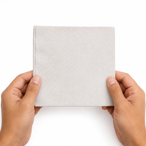Serviette ouate blanche 2 plis - FSC 300x300mm