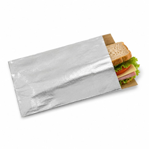 Sac aluminium avec intérieur kraft brun  140x220mm H70mm