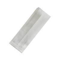 Sac sandwich blanc ingraissable en papier kraft à fenêtre cristal et 6 cm de soufflet 110x40mm H310mm