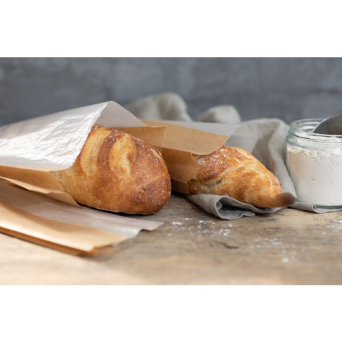 Sac sandwich en papier kraft à fenêtre cristal et 6 cm de soufflet - Sans plastique 200x60mm H400mm