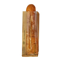 Sac sandwich papier brun à fenêtre en PLA 110x40mm H320mm