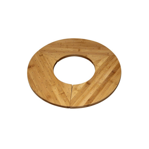 Support en bambou forme donuts pour 40 piques 406x180mm H16mm