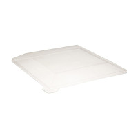 Couvercle Samourai dôme transparent en plastique PET transparent pour assiette 180x180mm H19mm