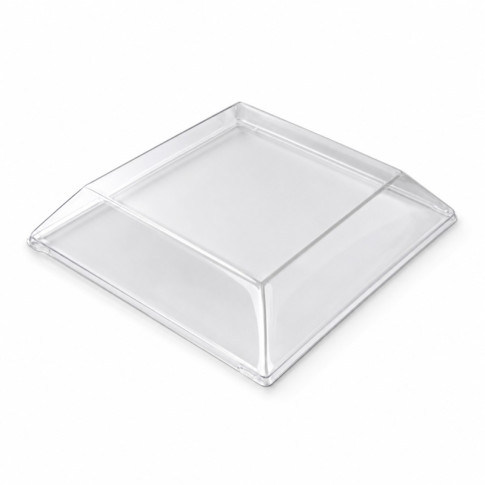 Couvercle Samourai dôme transparent en plastique PET transparent pour barquette 207x207mm H35mm