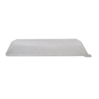 Couvercle Samourai dôme transparent en plastique PET transparent pour barquette 224x93mm H25mm