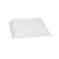 Couvercle Samourai dôme transparent en plastique PET transparent pour barquette 230x230mm H34mm