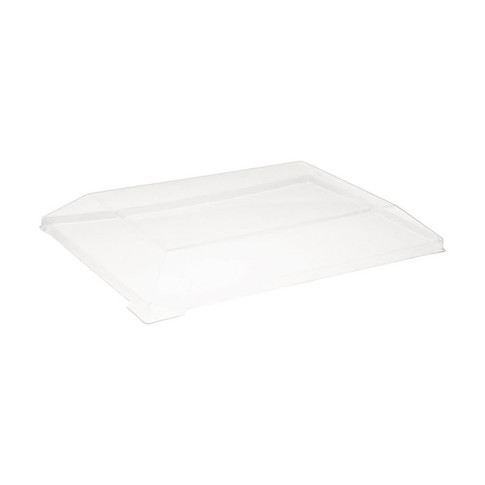 Couvercle Samourai dôme transparent en plastique PET transparent pour barquette 162x90mm H23mm