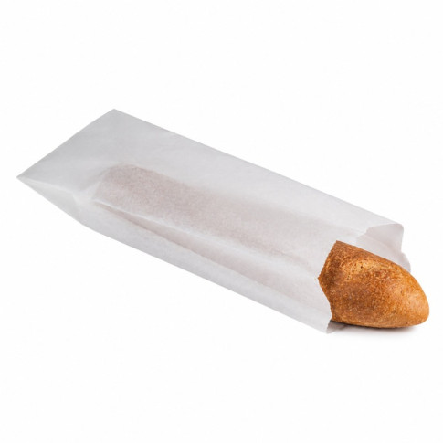 Sac sandwich papier blanc ingraissable  100x40mm H340mm