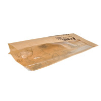 Sac kraft avec fenêtre sur côté et soufflet 120x40mm H340mm