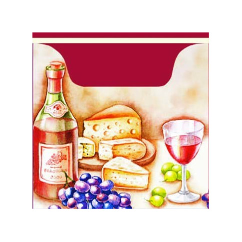 Serviette ouate bordeaux 1 pli  330x330mm