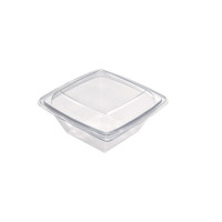 Saladier PET carré transparent  195x195mm H70mm 1000ml