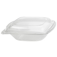 Saladier PET carré transparent 190x190mm H50mm 750ml
