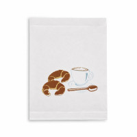 Sac papier tout usage blanc décor croissant  180x80mm H280mm